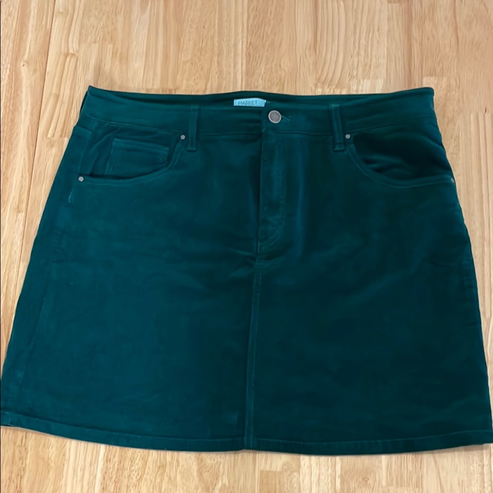 Market & Spruce Green A-line Mini Skirt